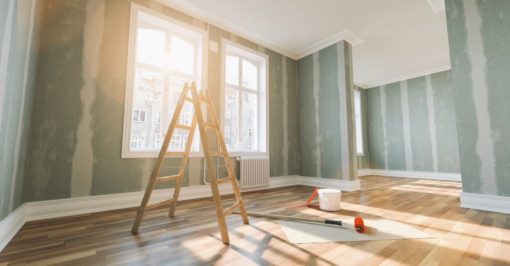 Renovation and modernization with Flattened drywall walls - Pakistan