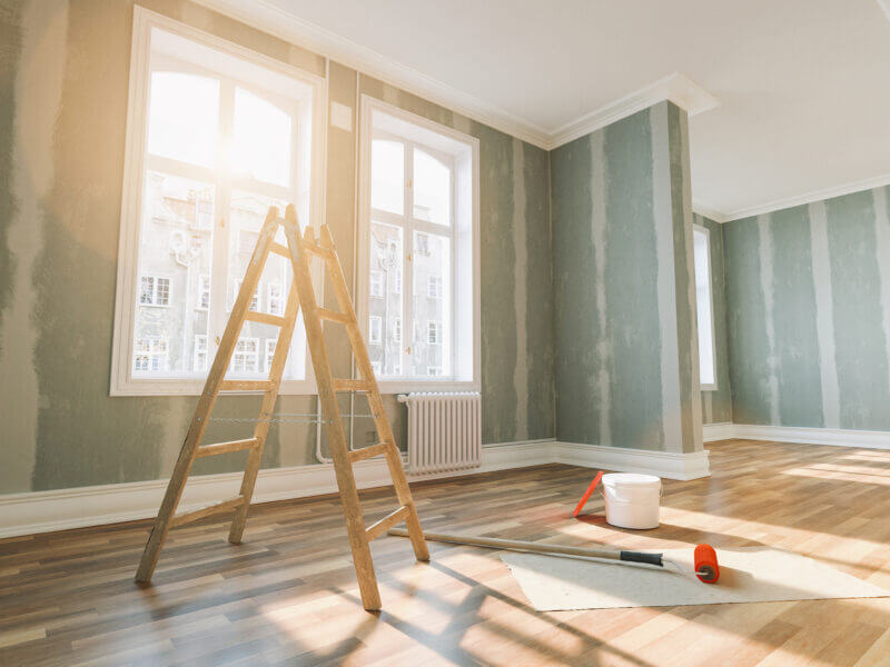 Renovation and modernization with Flattened drywall walls - Pakistan